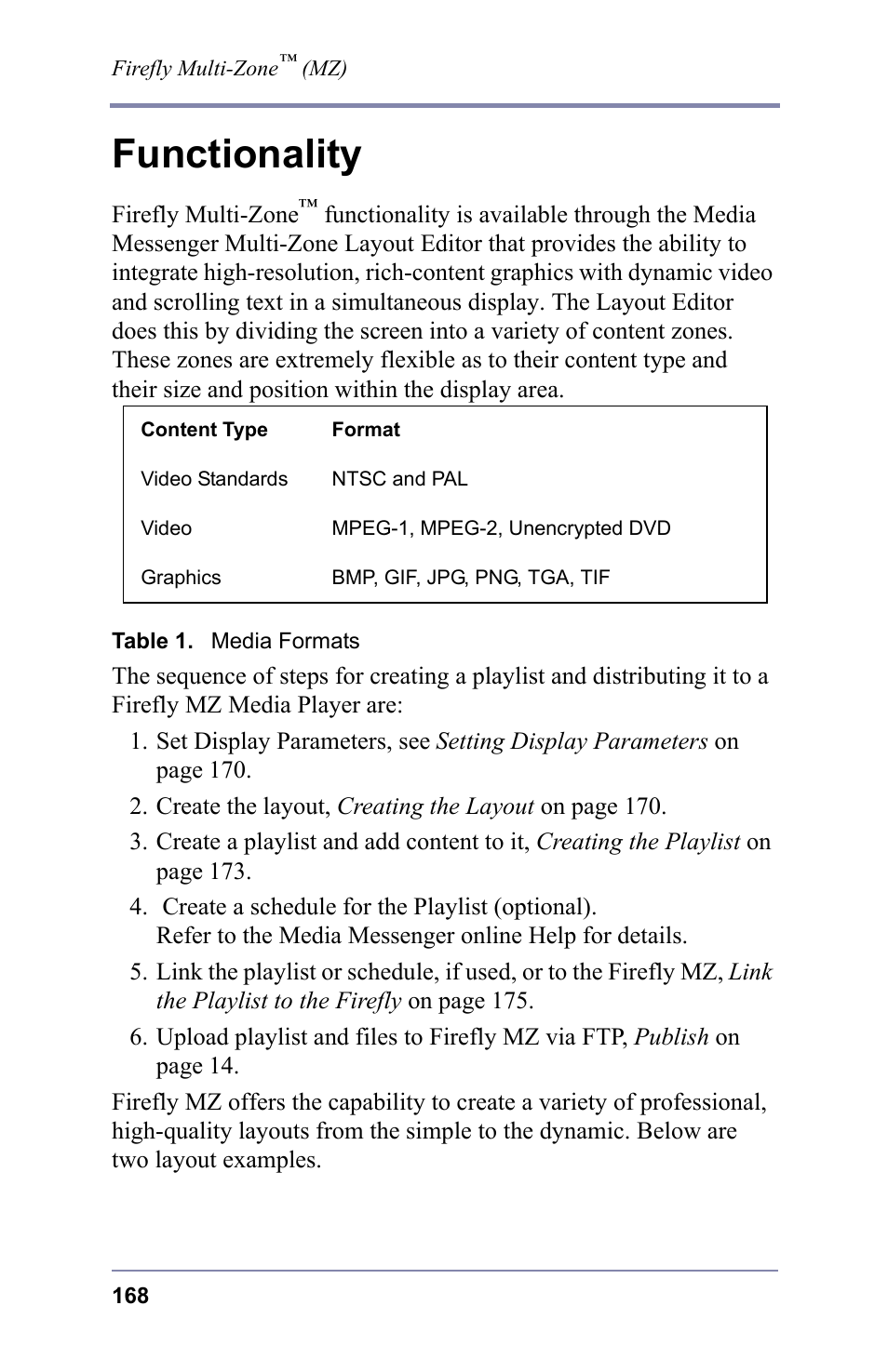 Functionality | FOCUS Enhancements 3.2 User Manual | Page 182 / 206