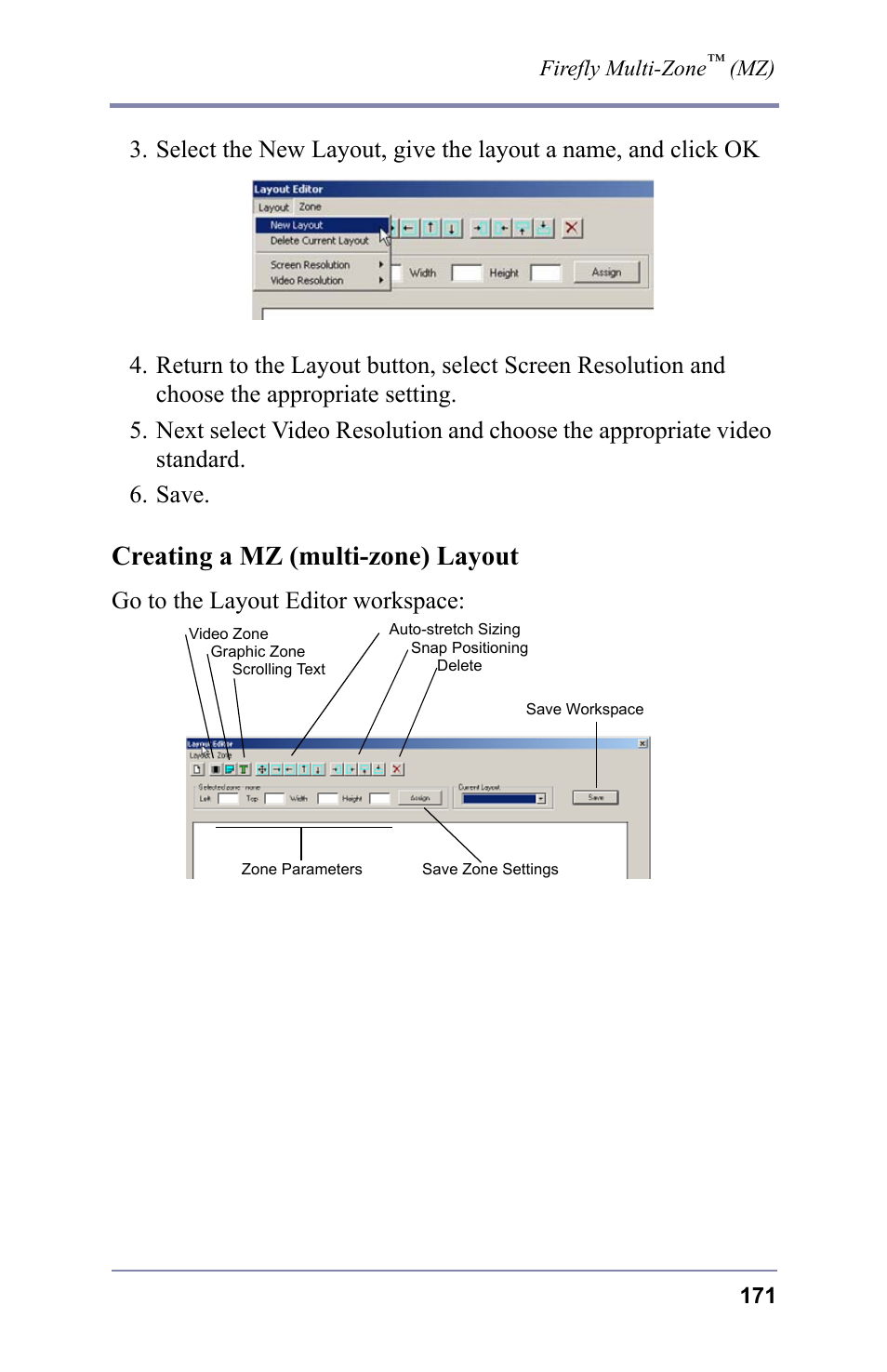 Creating a mz (multi-zone) layout, Go to the layout editor workspace | FOCUS Enhancements 3.2 User Manual | Page 185 / 206