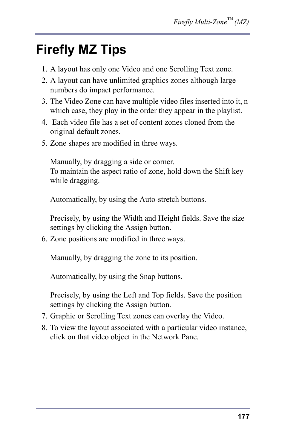 Firefly mz tips | FOCUS Enhancements 3.2 User Manual | Page 191 / 206