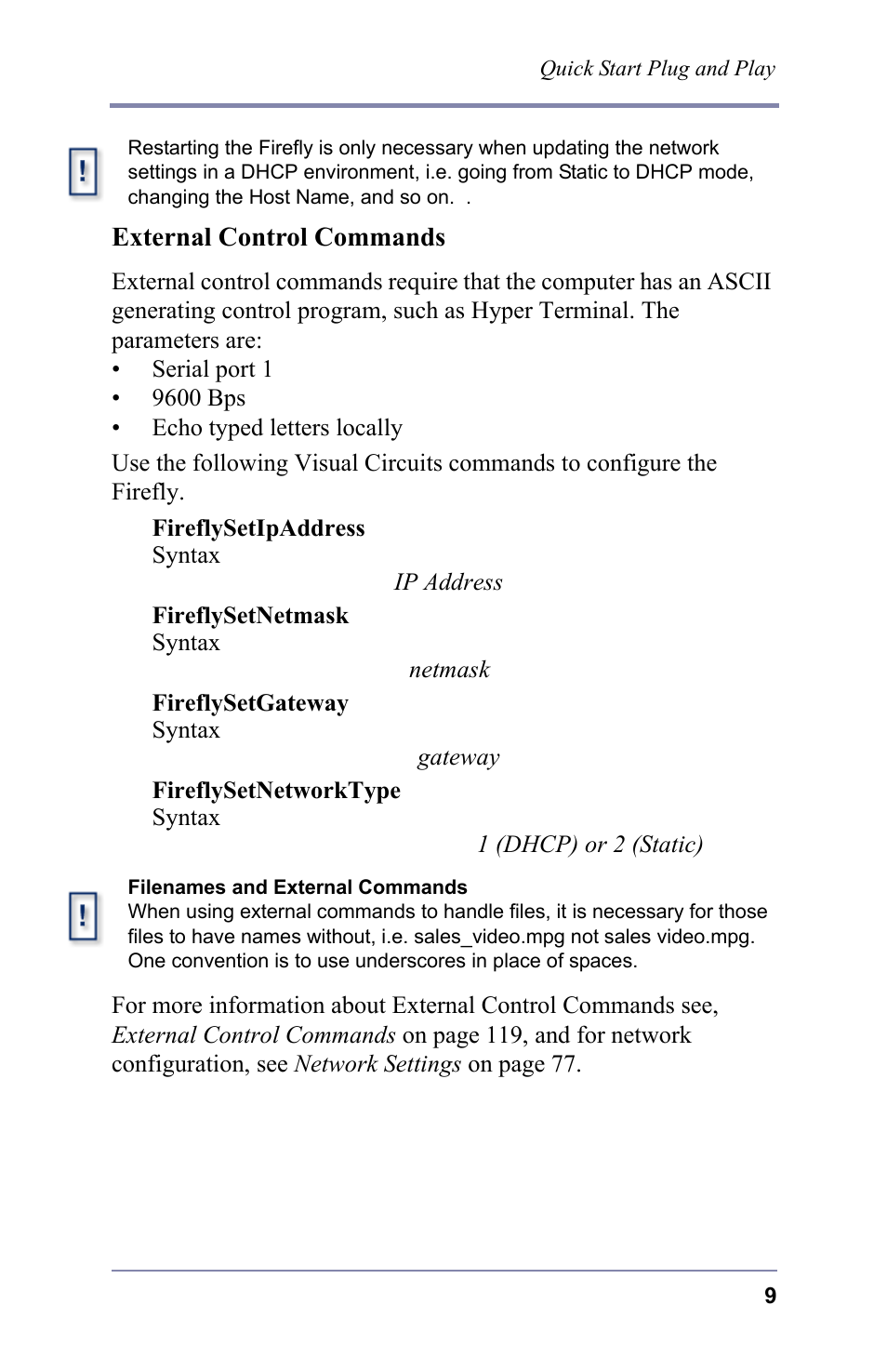 External control commands | FOCUS Enhancements 3.2 User Manual | Page 23 / 206