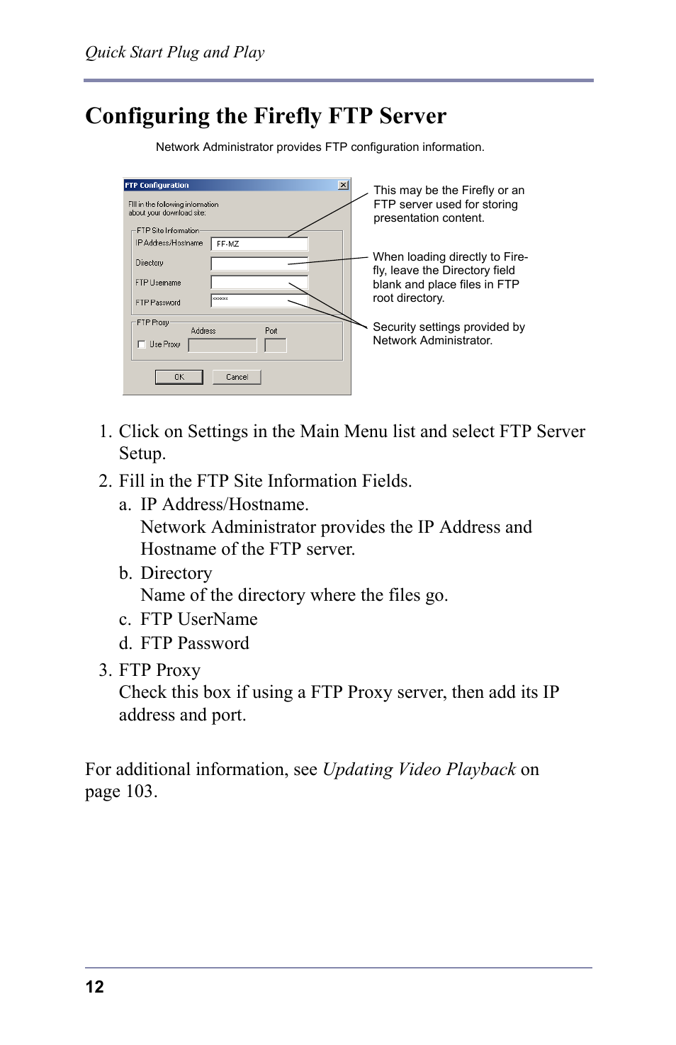 Configuring the firefly ftp server | FOCUS Enhancements 3.2 User Manual | Page 26 / 206