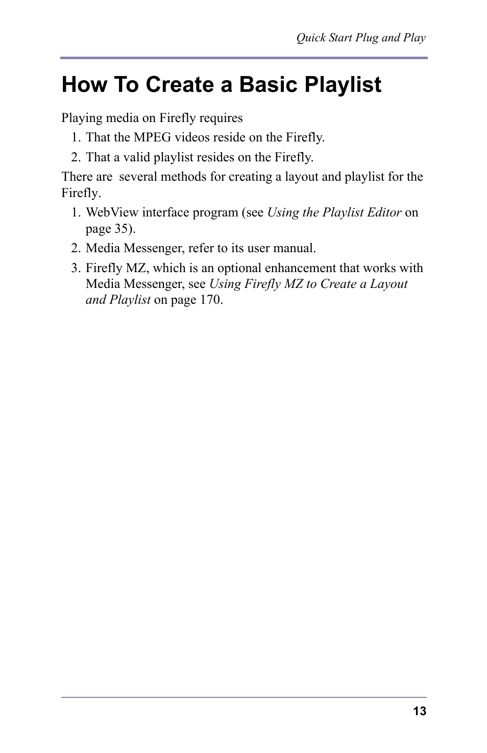 How to create a basic playlist | FOCUS Enhancements 3.2 User Manual | Page 27 / 206