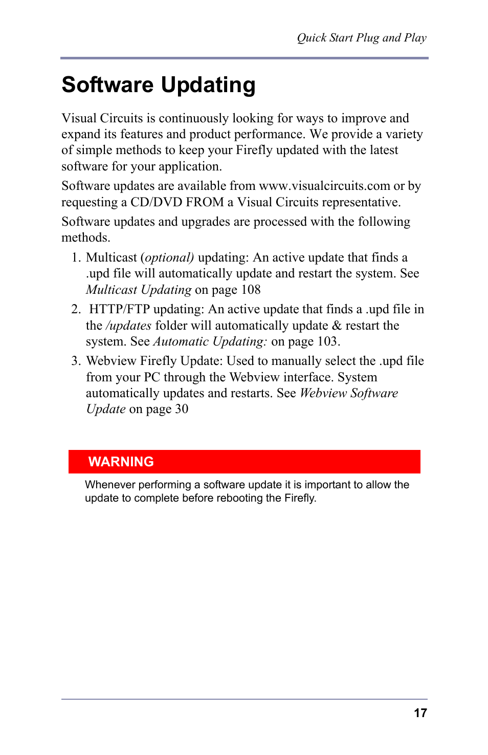 Software updating | FOCUS Enhancements 3.2 User Manual | Page 31 / 206