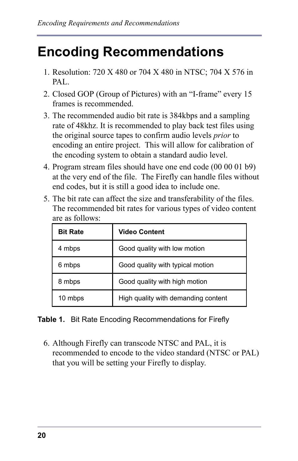 Encoding recommendations | FOCUS Enhancements 3.2 User Manual | Page 34 / 206