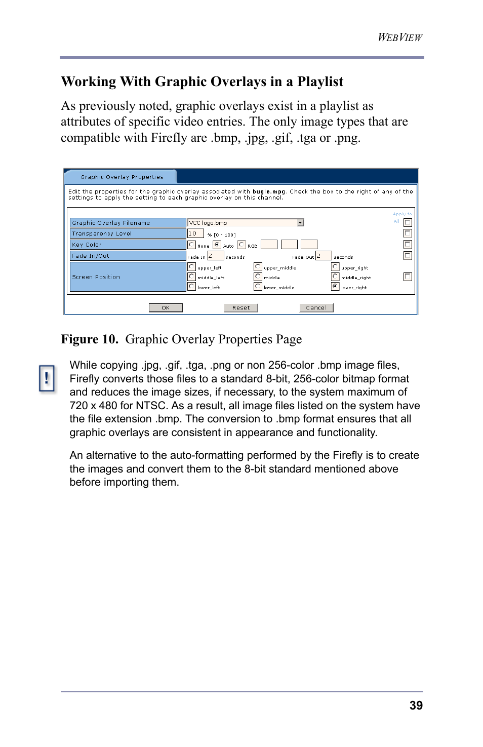 Working with graphic overlays in a playlist | FOCUS Enhancements 3.2 User Manual | Page 53 / 206