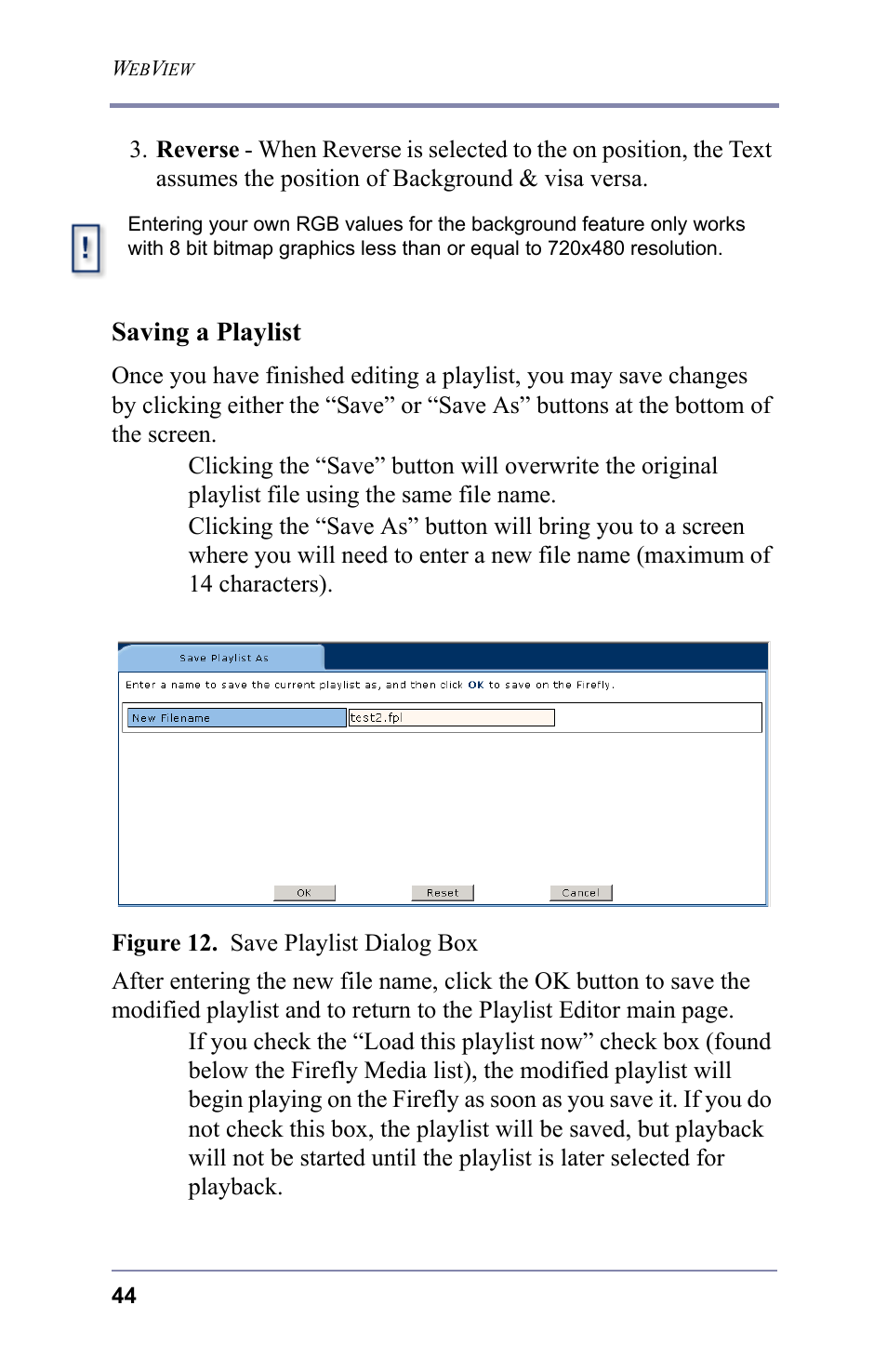 Saving a playlist | FOCUS Enhancements 3.2 User Manual | Page 58 / 206