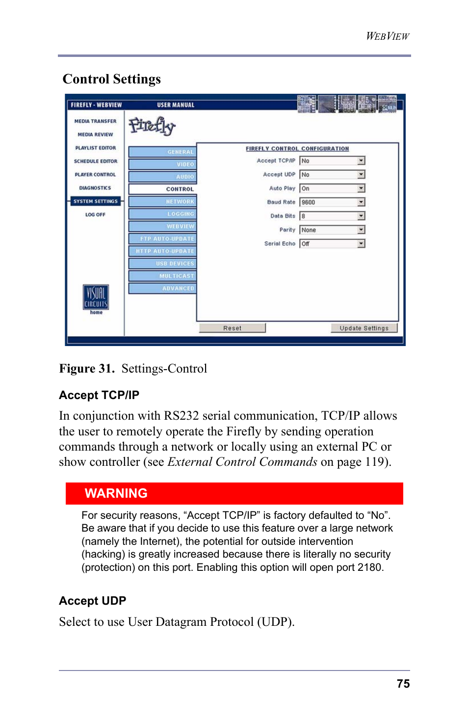 Control settings | FOCUS Enhancements 3.2 User Manual | Page 89 / 206