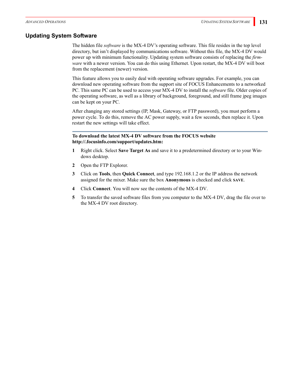 FOCUS Enhancements Bridge/Router MX-4DV User Manual | Page 135 / 170