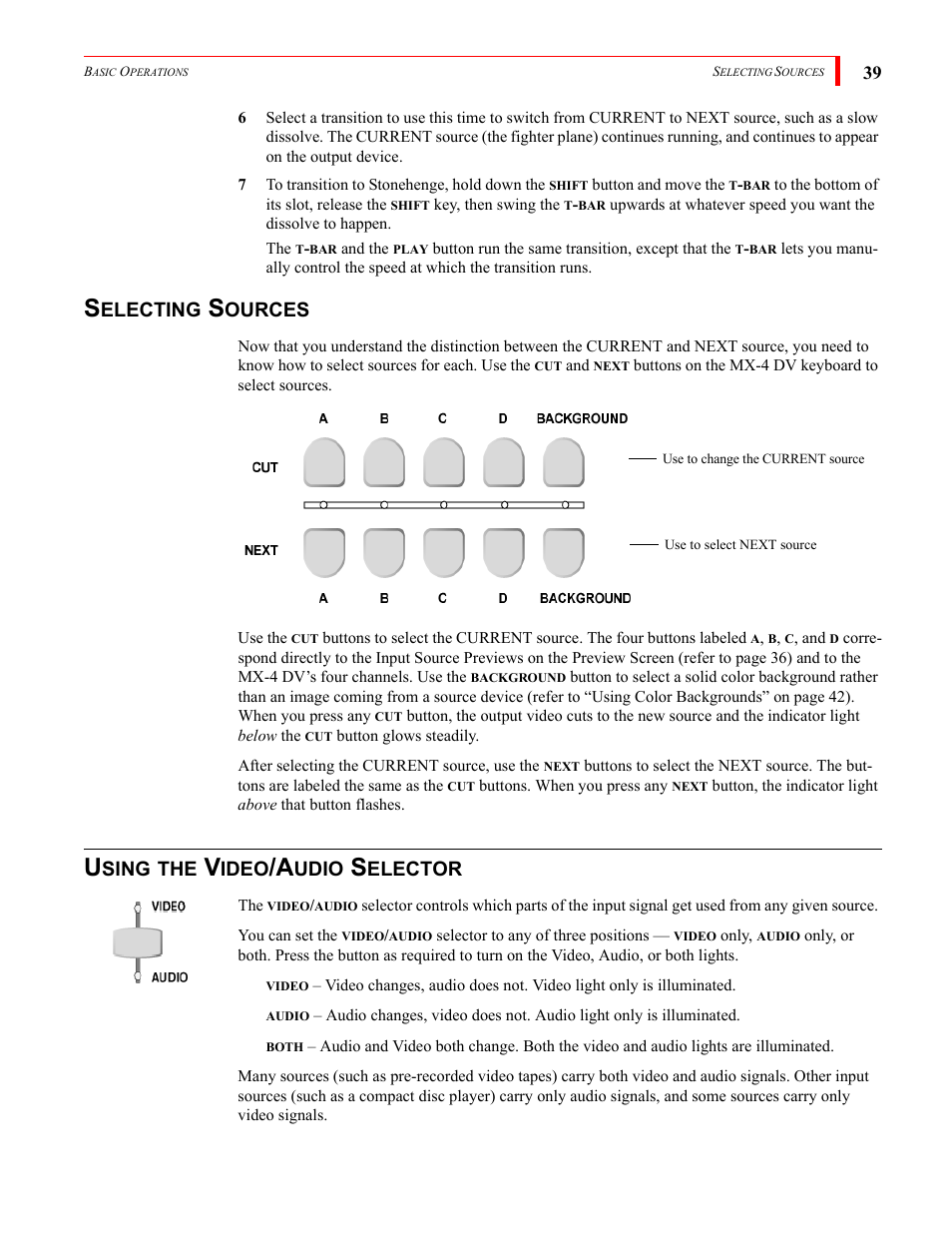 Electing, Ources, Sing | Ideo, Udio, Elector | FOCUS Enhancements Bridge/Router MX-4DV User Manual | Page 43 / 170