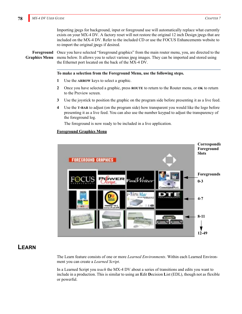 Earn | FOCUS Enhancements Bridge/Router MX-4DV User Manual | Page 82 / 170