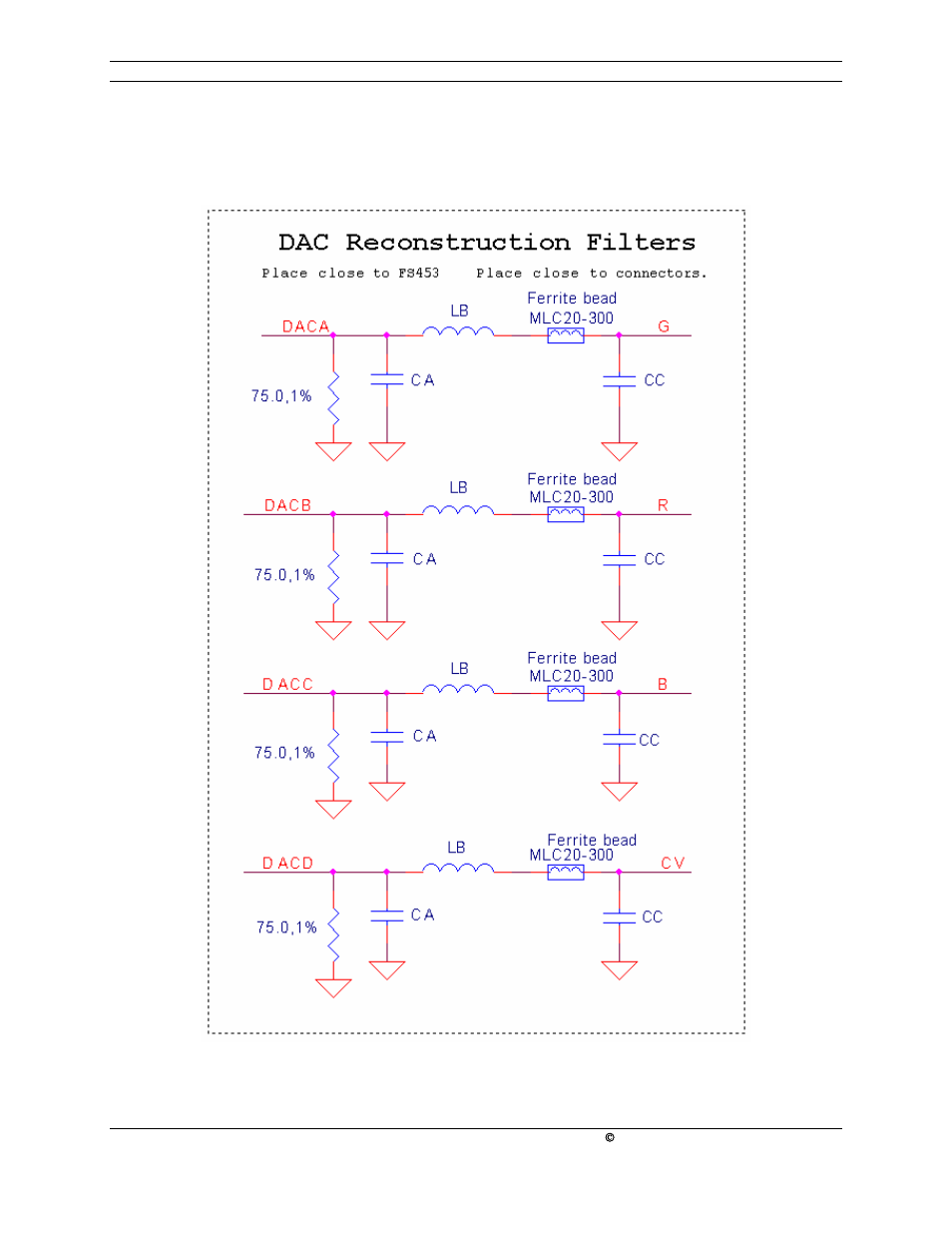 Suggested output filter network, Figure 12: recommended output filter | FOCUS Enhancements FS453 User Manual | Page 33 / 41