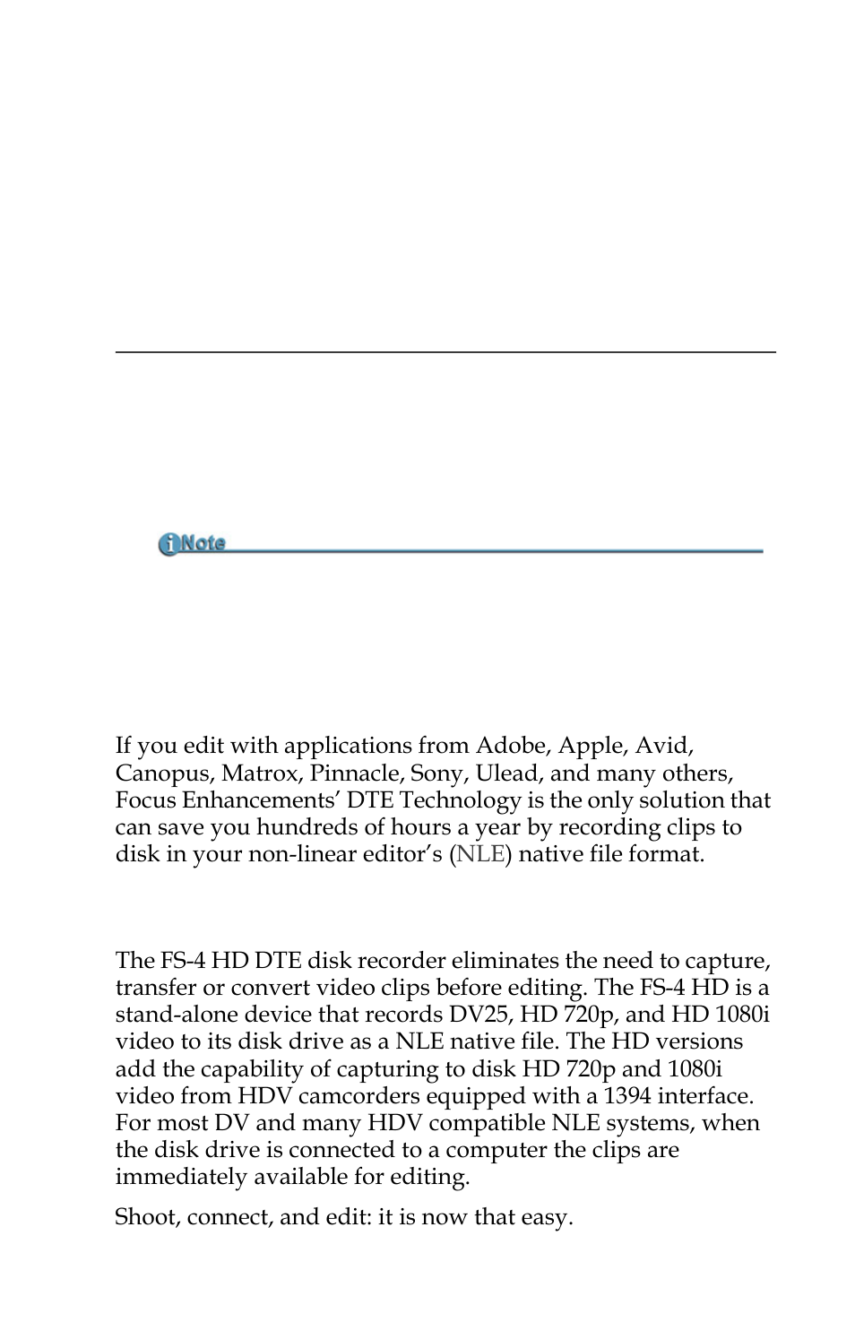 Introduction, Dte eliminates pre-edit processing, Introduction 1 | FOCUS Enhancements FOCUS FireStore FS-4 Pro User Manual | Page 17 / 120