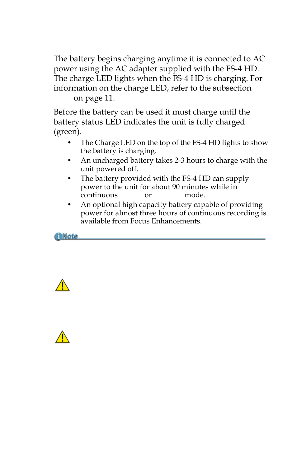 Charging the battery | FOCUS Enhancements FOCUS FireStore FS-4 Pro User Manual | Page 37 / 120