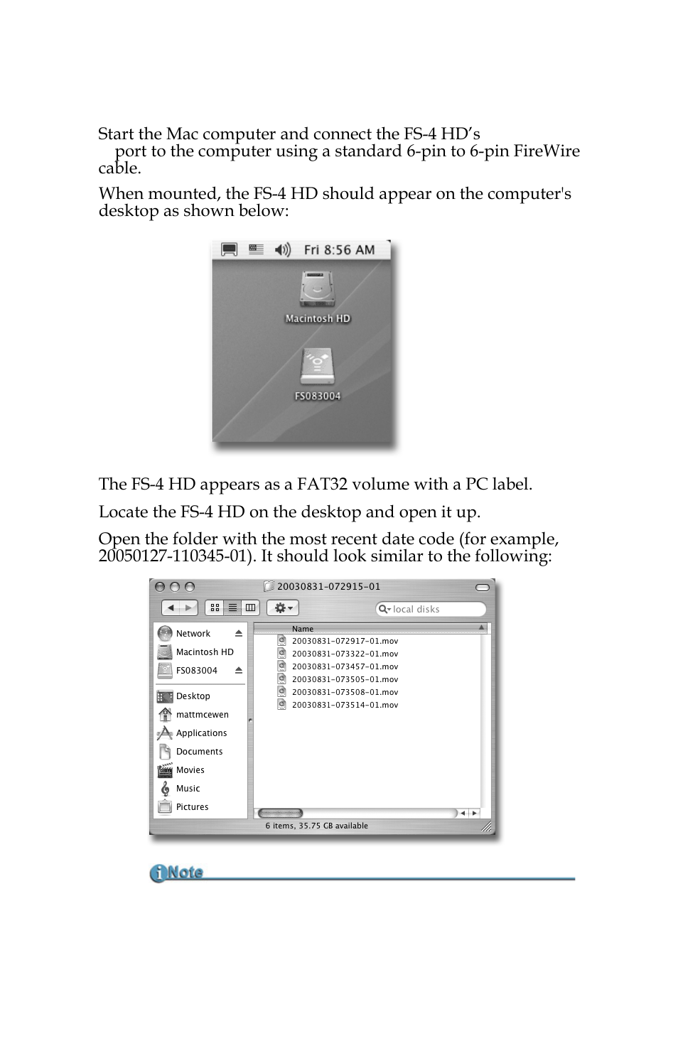 Mounting the fs-4 hd (macintosh) | FOCUS Enhancements FOCUS FireStore FS-4 Pro User Manual | Page 58 / 120
