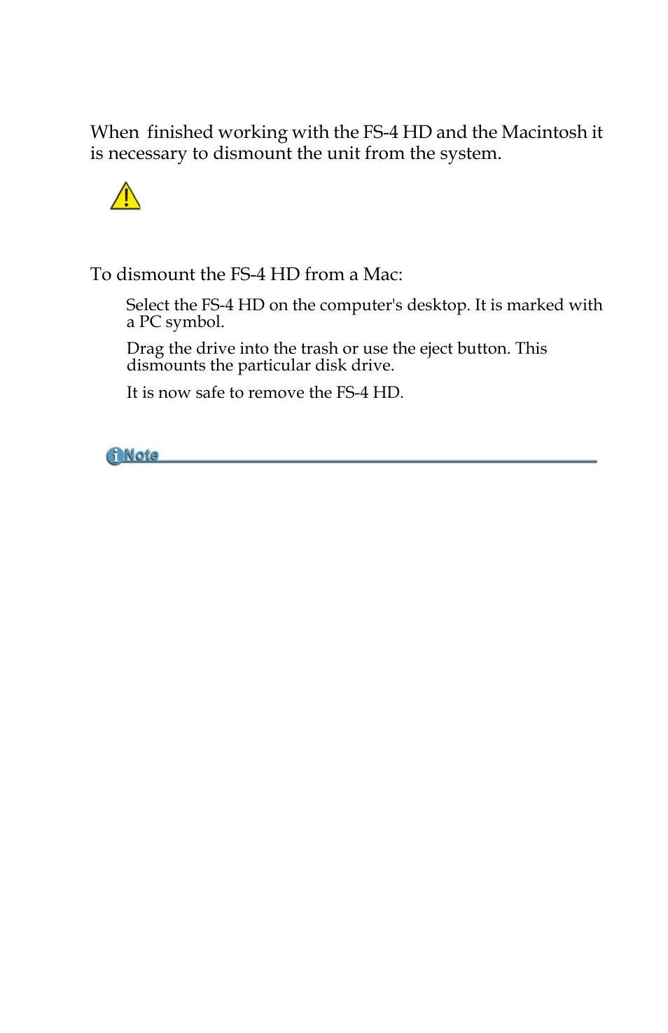 Dismounting the fs-4 hd (macintosh) | FOCUS Enhancements FOCUS FireStore FS-4 Pro User Manual | Page 59 / 120