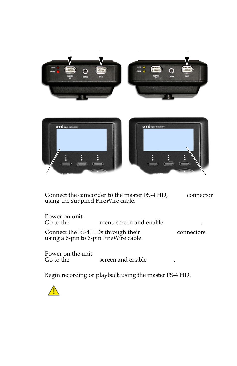 Setting up master and slave fs-4 hd | FOCUS Enhancements FOCUS FireStore FS-4 Pro User Manual | Page 75 / 120