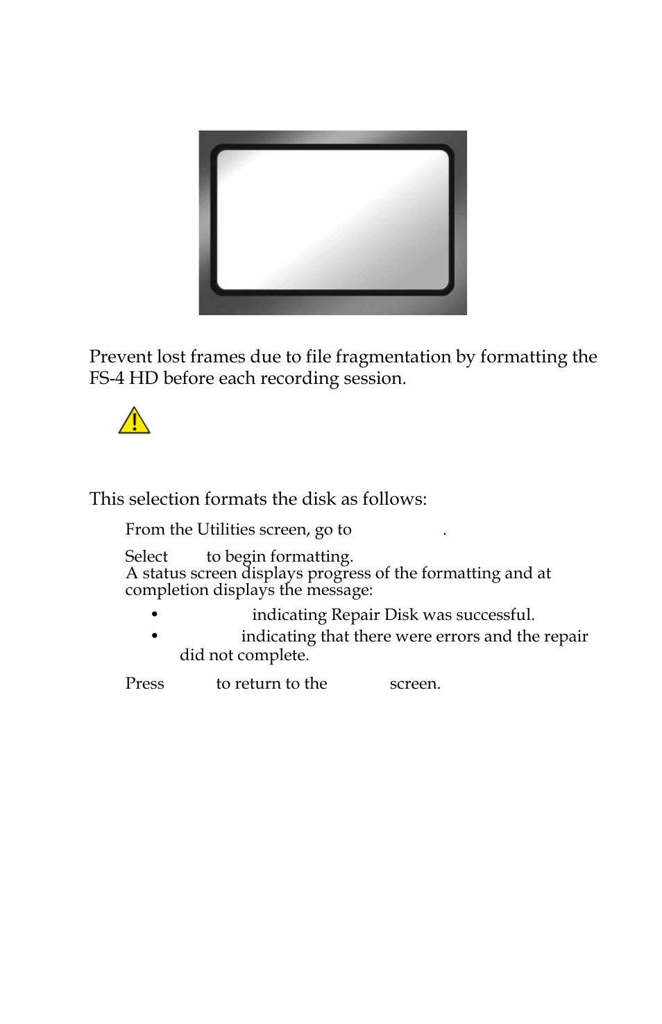 Format disk | FOCUS Enhancements FOCUS FireStore FS-4 Pro User Manual | Page 97 / 120