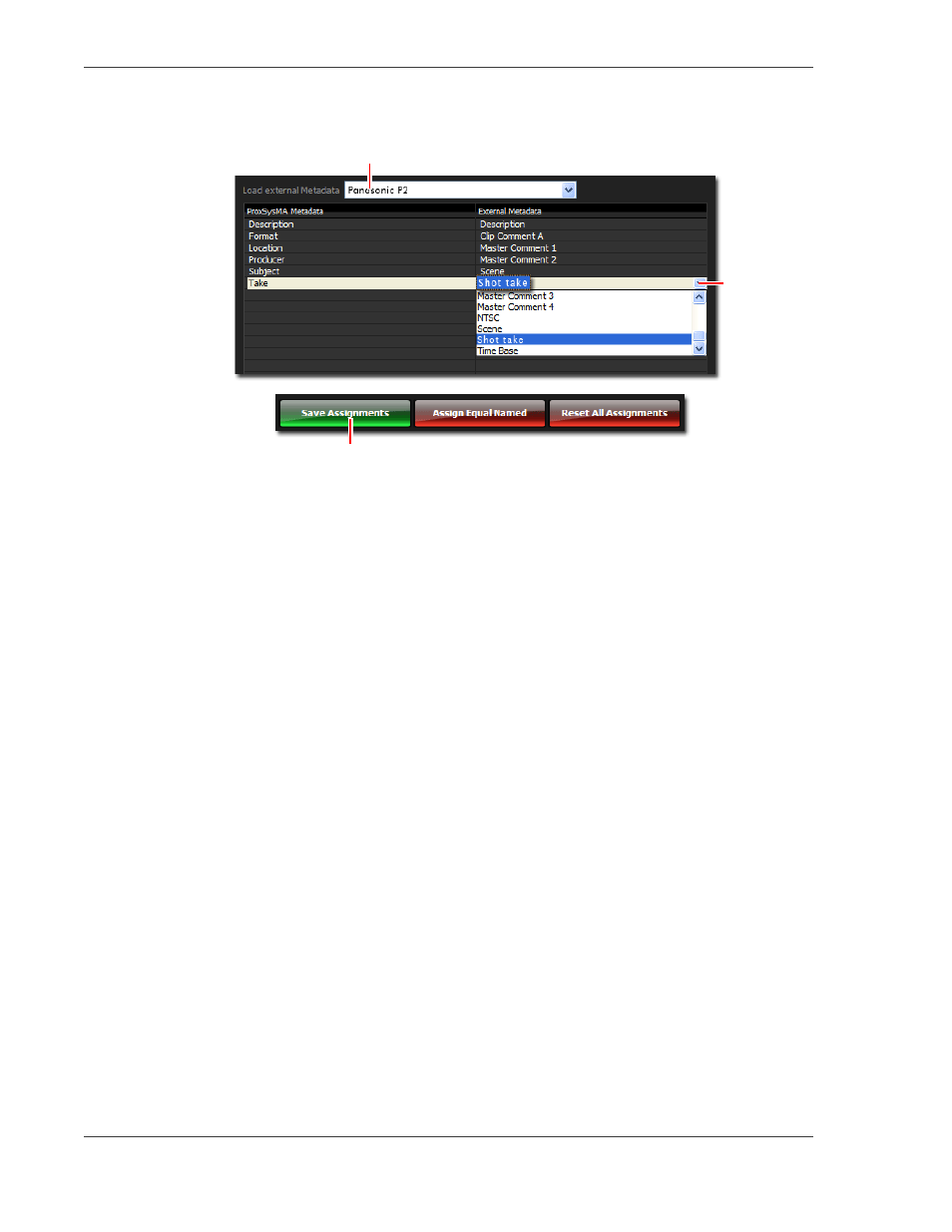 Load external metadata, Assign equal named | FOCUS Enhancements MANL-1161-04 User Manual | Page 32 / 80