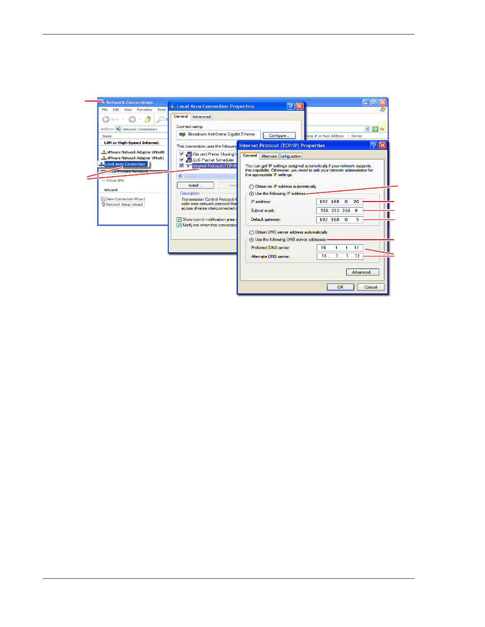 Configure host (windows) network settings | FOCUS Enhancements MANL-1161-04 User Manual | Page 74 / 80