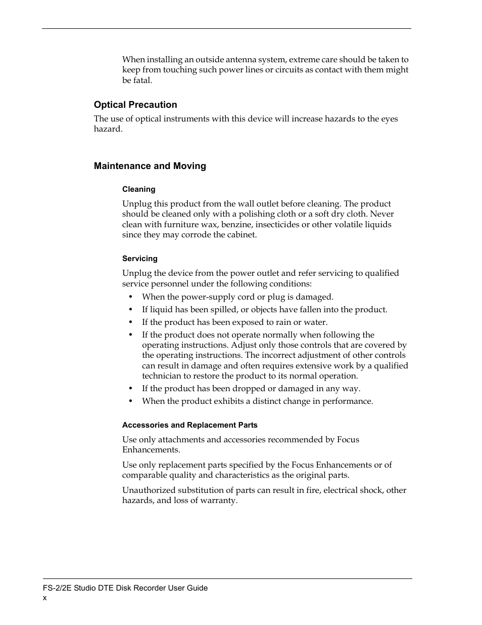 FOCUS Enhancements FS-2 User Manual | Page 10 / 146