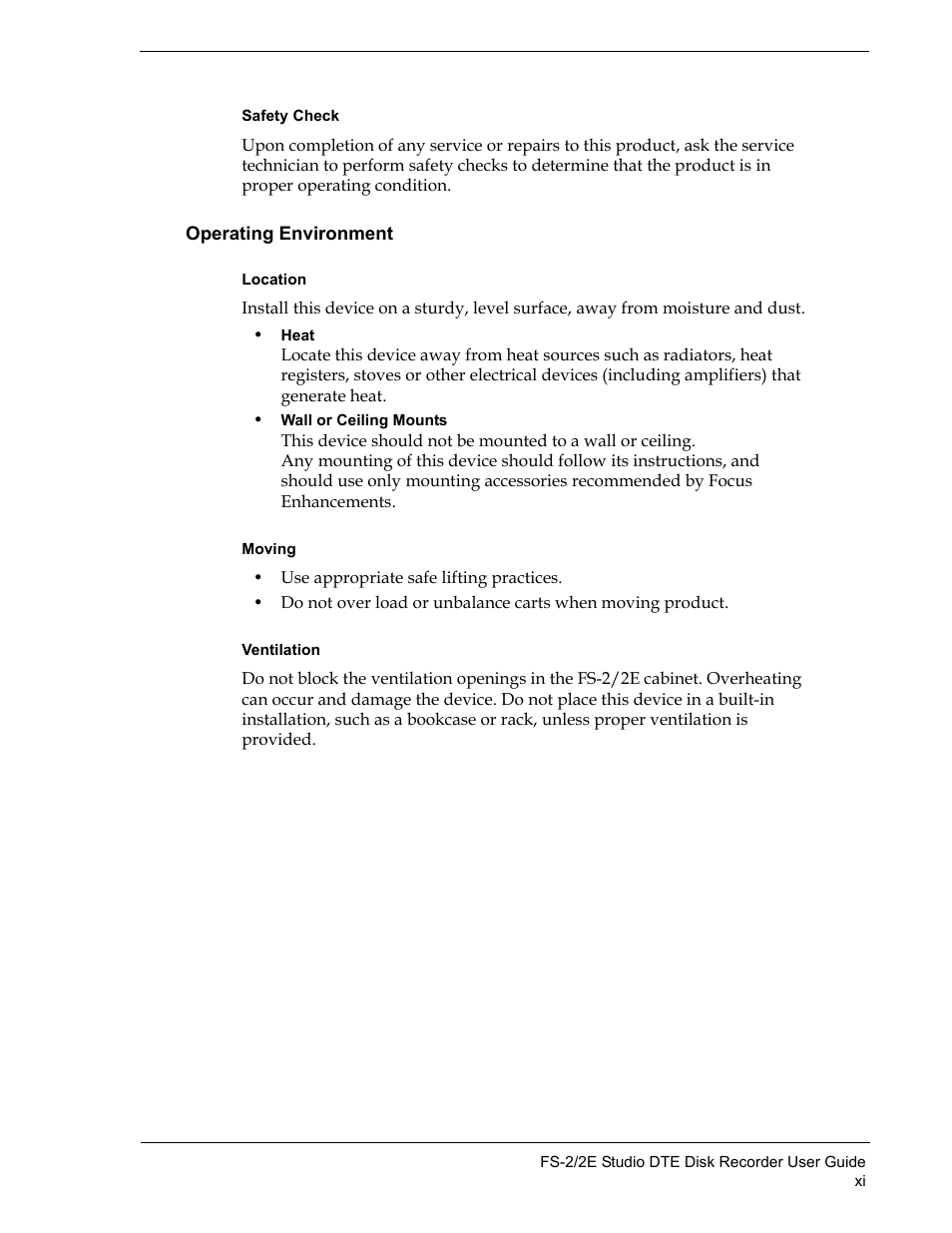 FOCUS Enhancements FS-2 User Manual | Page 11 / 146