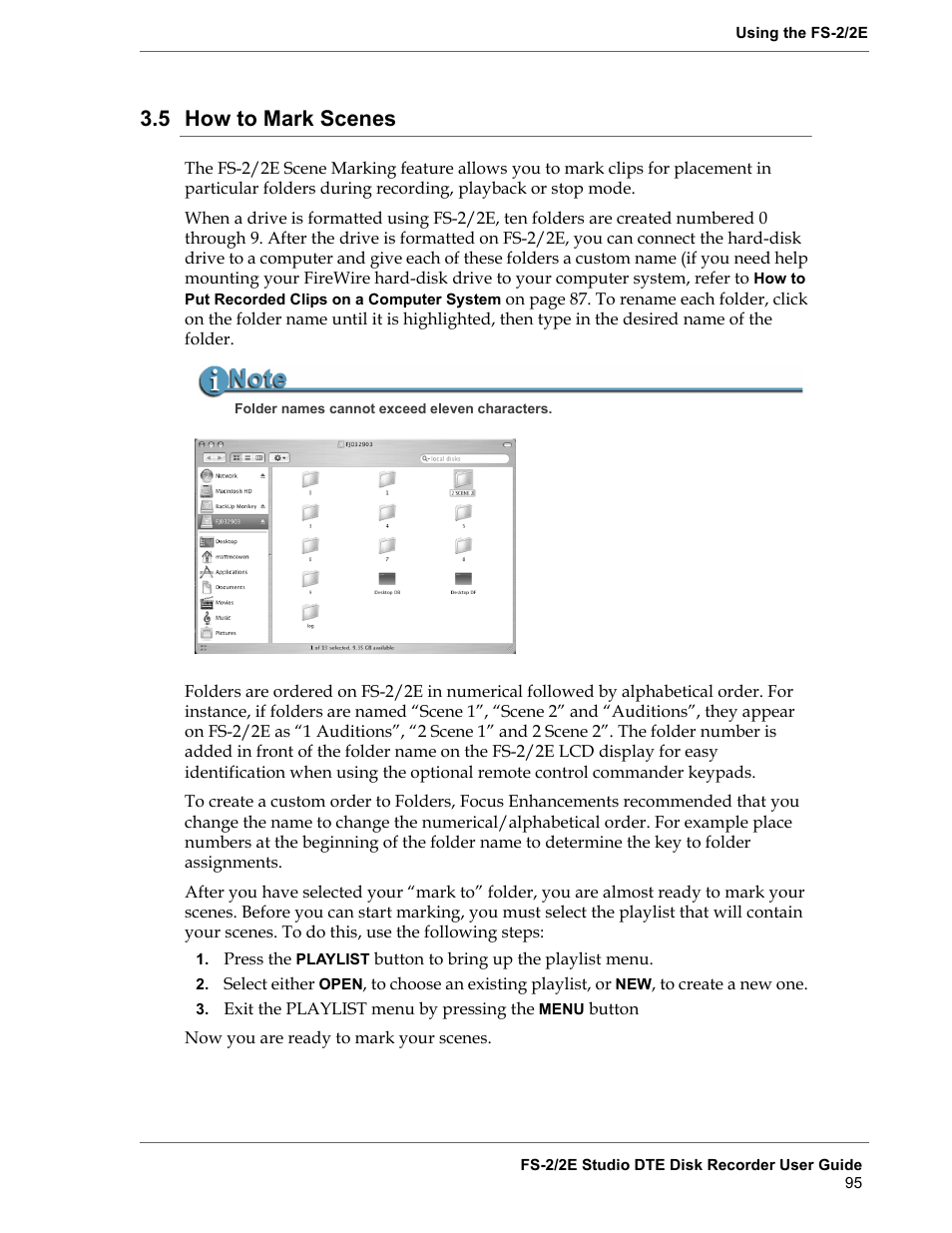 5 how to mark scenes, How to mark scenes, How to mark | Scenes | FOCUS Enhancements FS-2 User Manual | Page 115 / 146