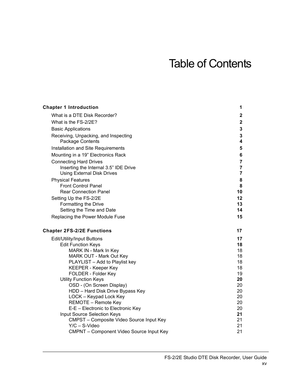 FOCUS Enhancements FS-2 User Manual | Page 15 / 146