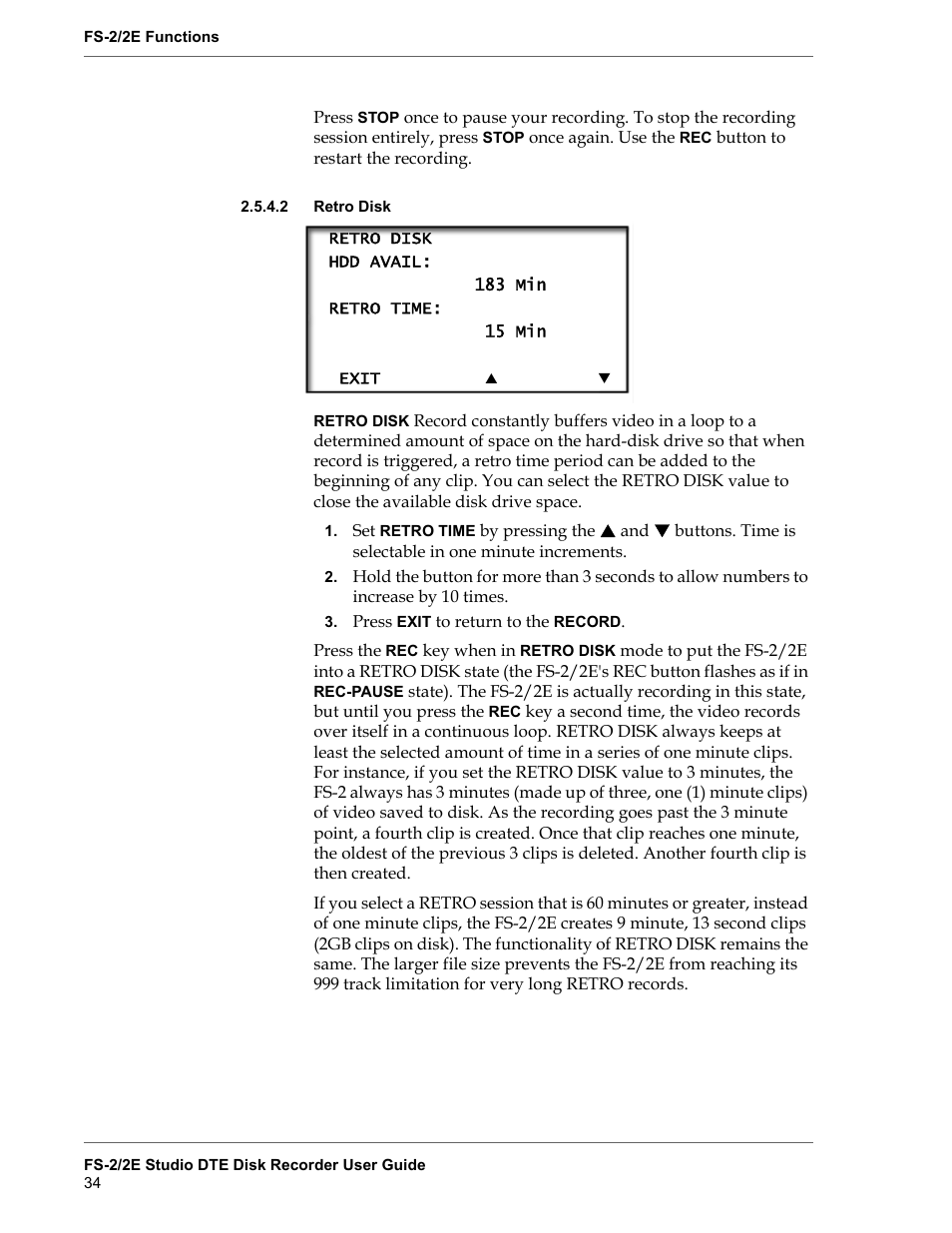 2 retro disk, Retro disk | FOCUS Enhancements FS-2 User Manual | Page 54 / 146