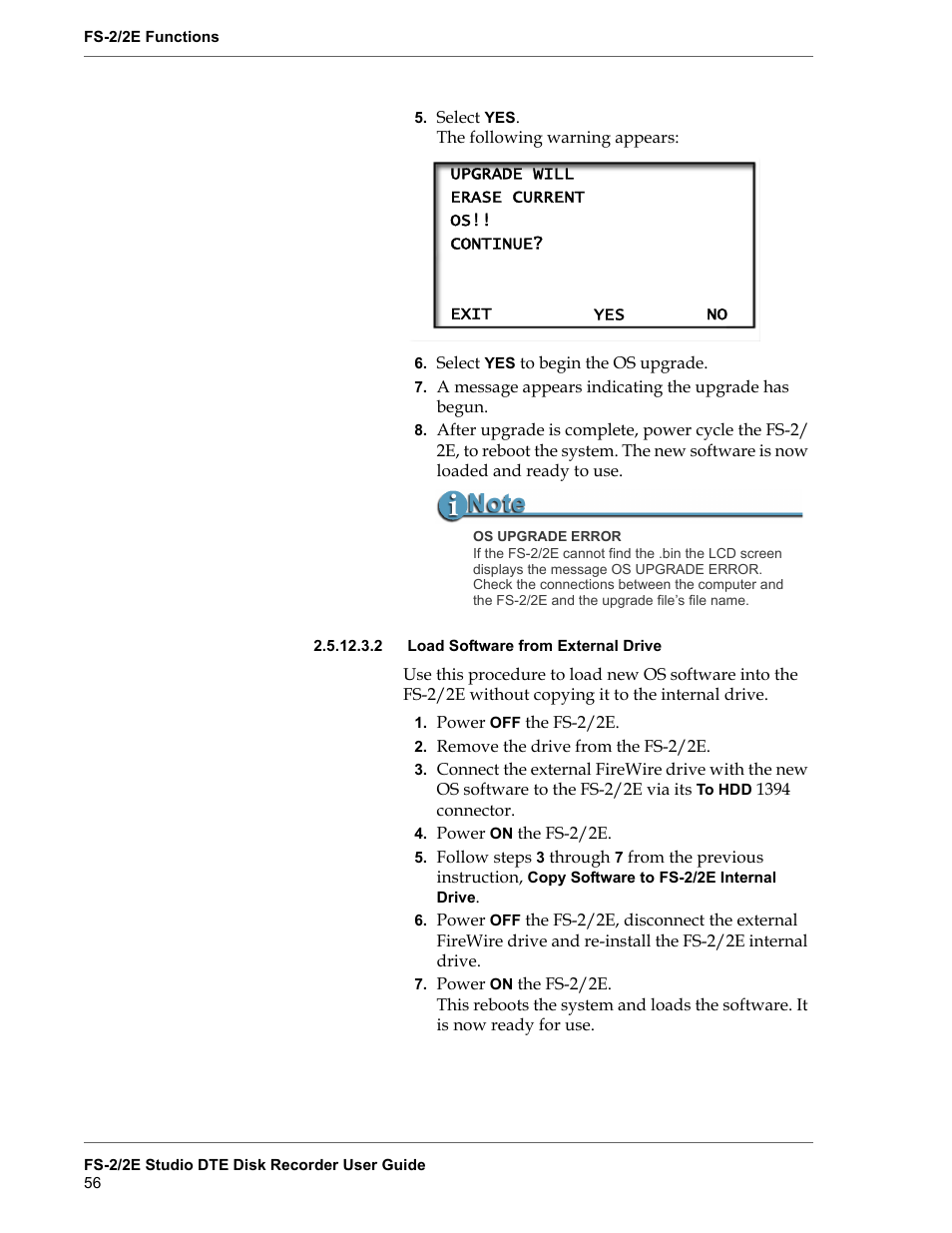 Load software from external drive | FOCUS Enhancements FS-2 User Manual | Page 76 / 146