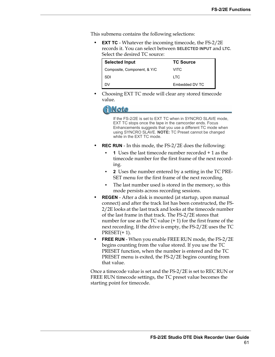 FOCUS Enhancements FS-2 User Manual | Page 81 / 146