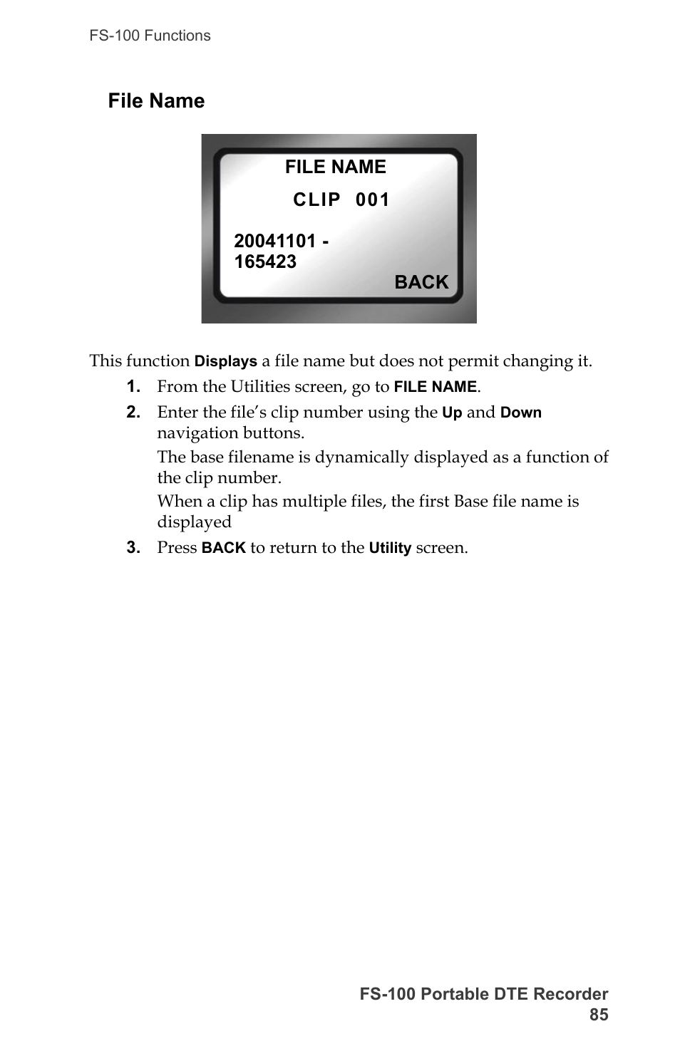 File name | FOCUS Enhancements DVCPRO/DV User Manual | Page 103 / 162