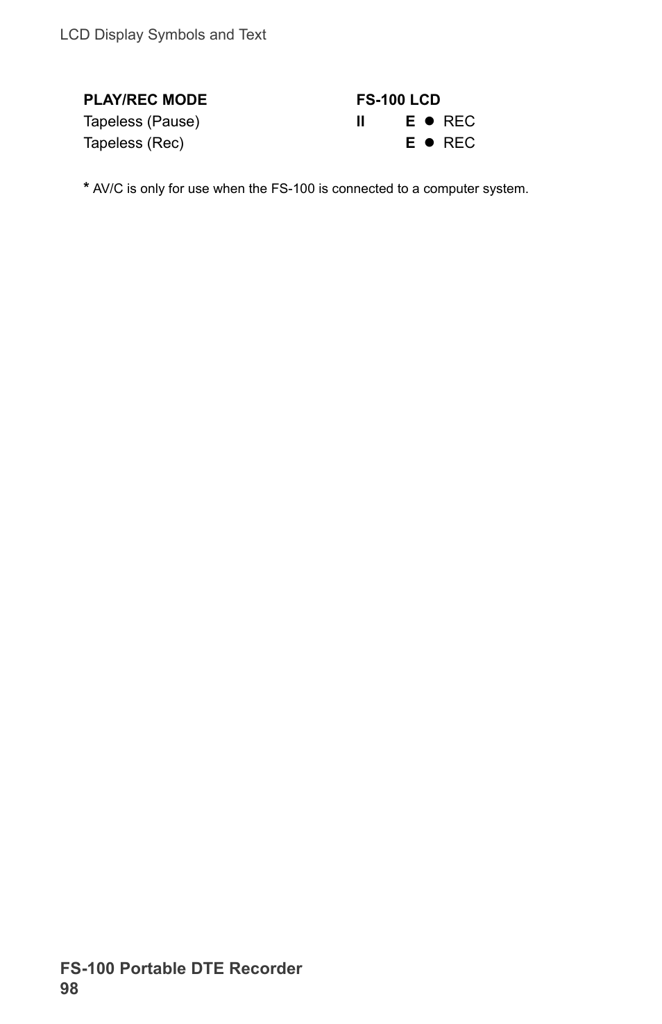 FOCUS Enhancements DVCPRO/DV User Manual | Page 116 / 162
