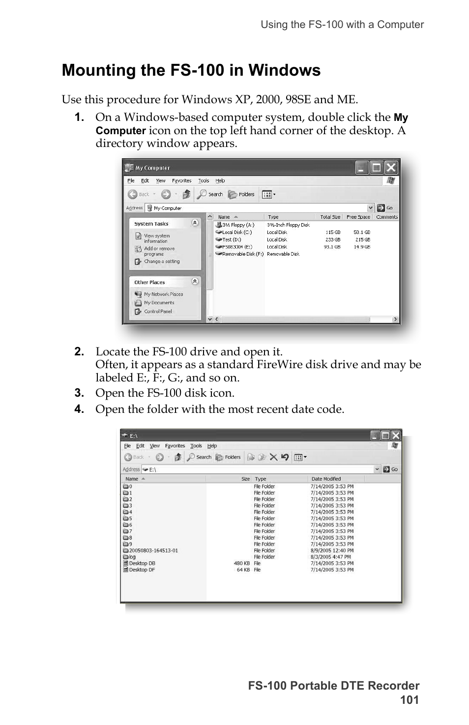 Mounting the fs-100 in windows | FOCUS Enhancements DVCPRO/DV User Manual | Page 119 / 162