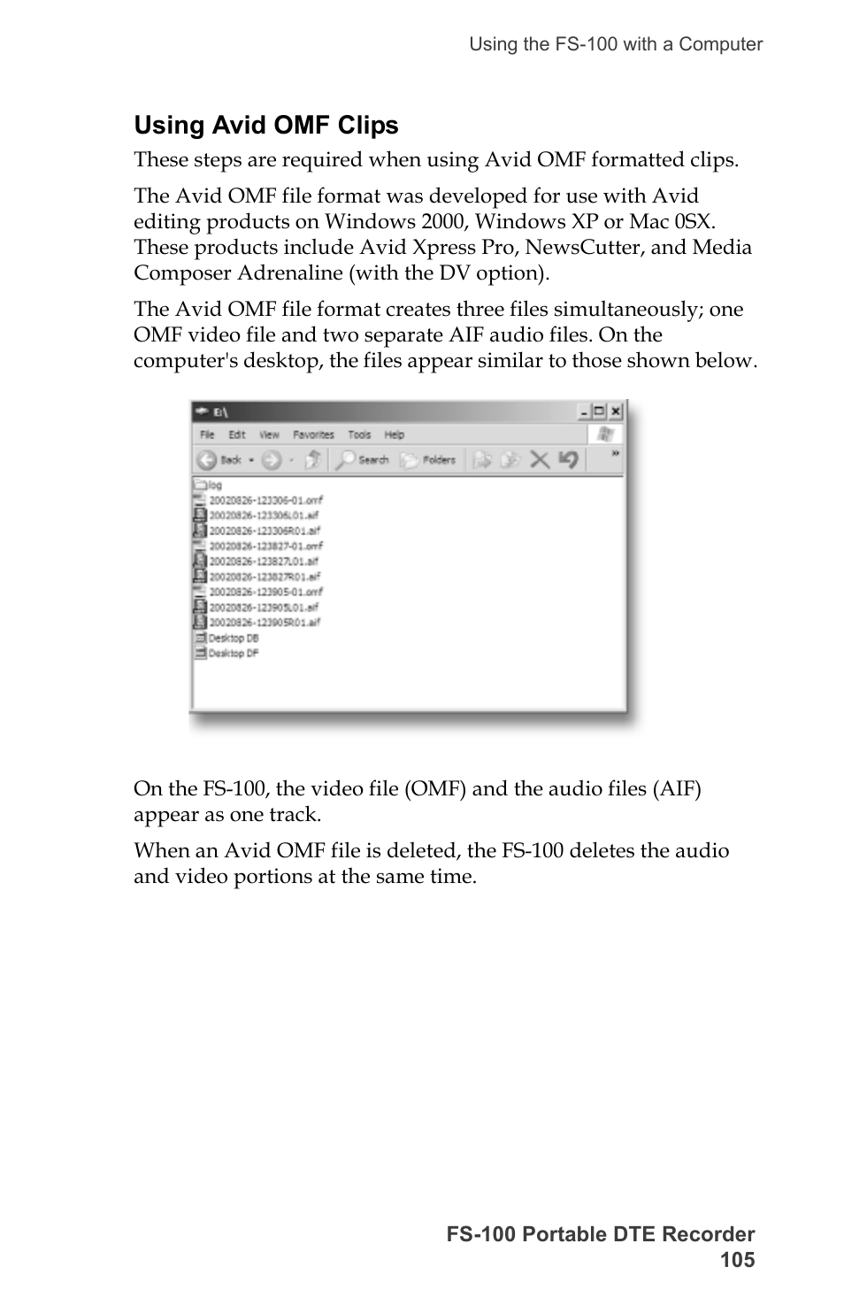 Using avid omf clips | FOCUS Enhancements DVCPRO/DV User Manual | Page 123 / 162
