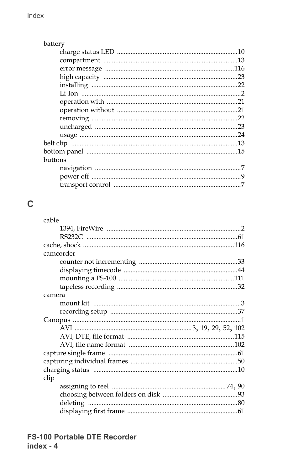FOCUS Enhancements DVCPRO/DV User Manual | Page 140 / 162