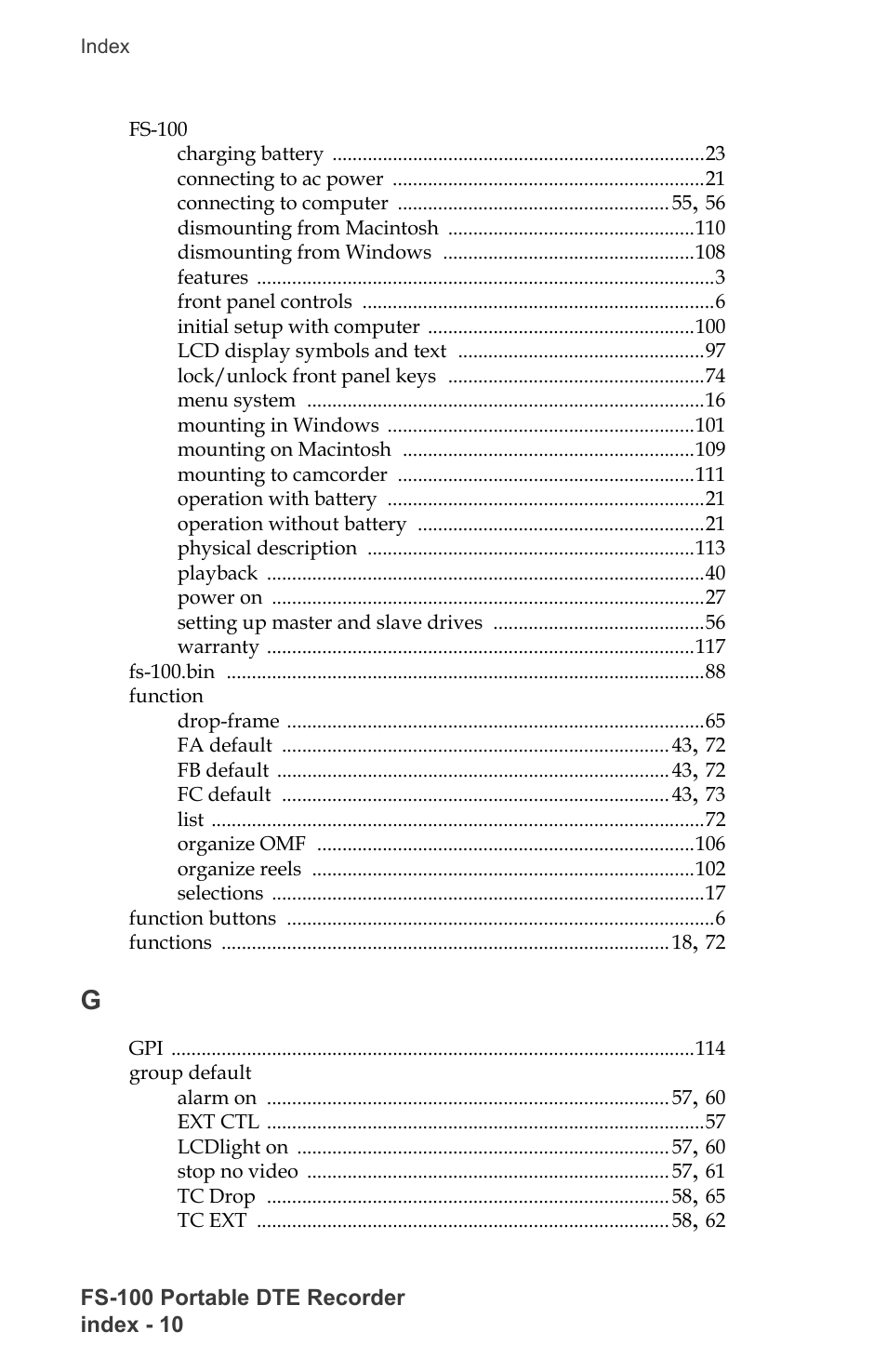 FOCUS Enhancements DVCPRO/DV User Manual | Page 146 / 162