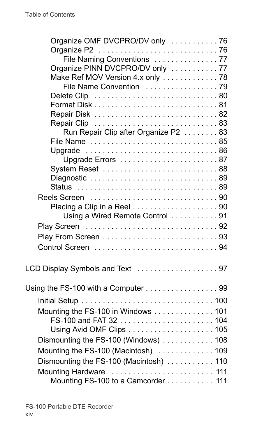 FOCUS Enhancements DVCPRO/DV User Manual | Page 16 / 162