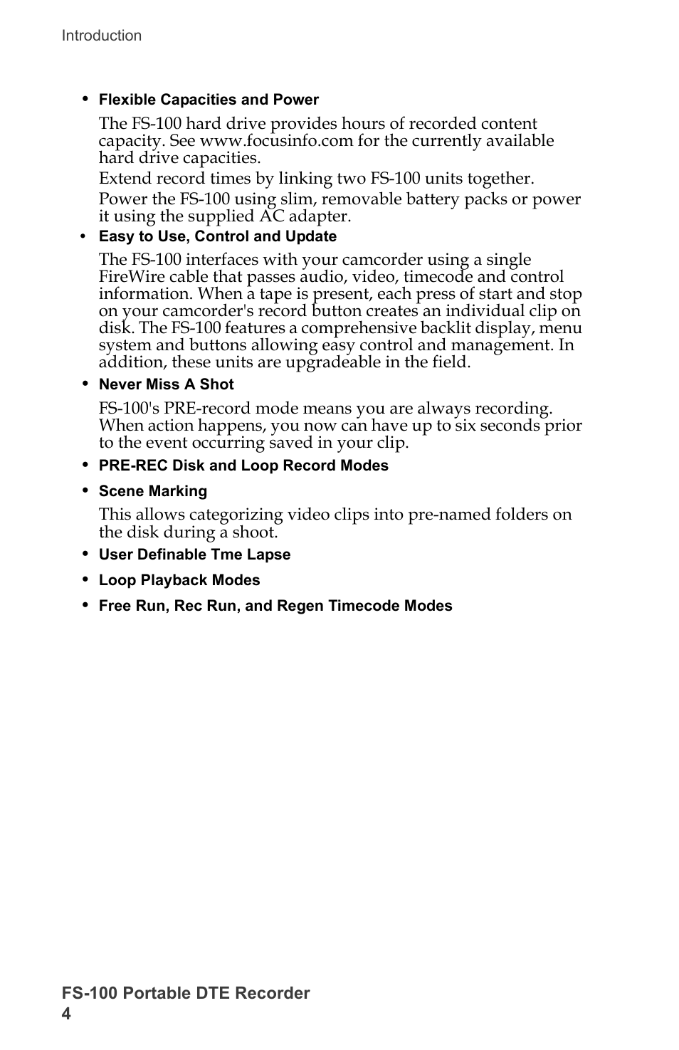 FOCUS Enhancements DVCPRO/DV User Manual | Page 22 / 162