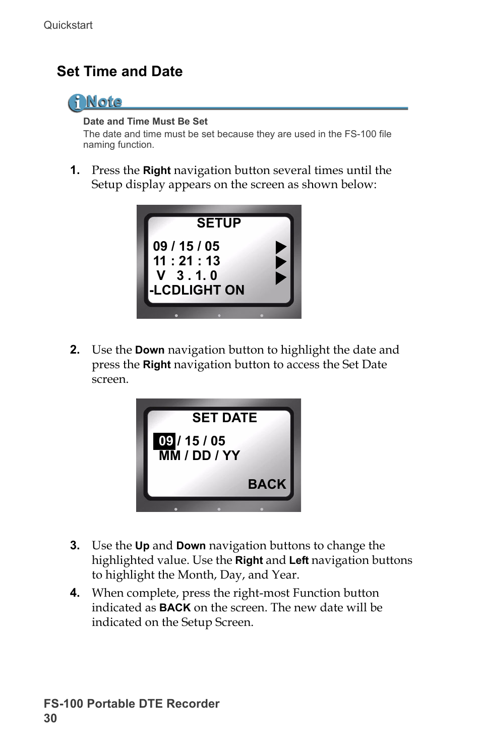 Set time and date | FOCUS Enhancements DVCPRO/DV User Manual | Page 48 / 162