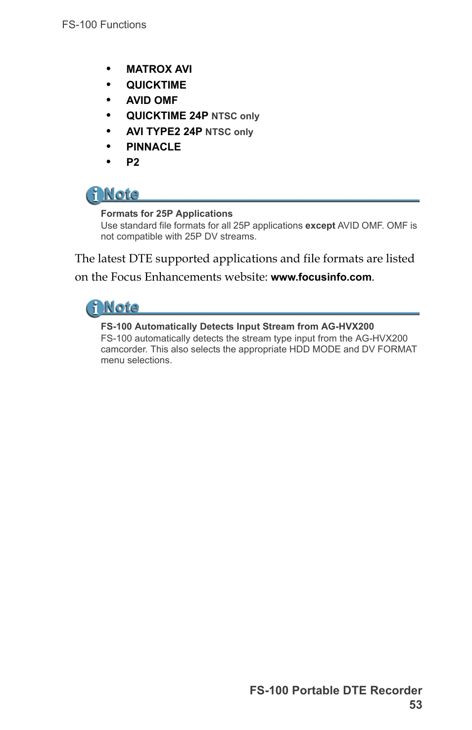 FOCUS Enhancements DVCPRO/DV User Manual | Page 71 / 162