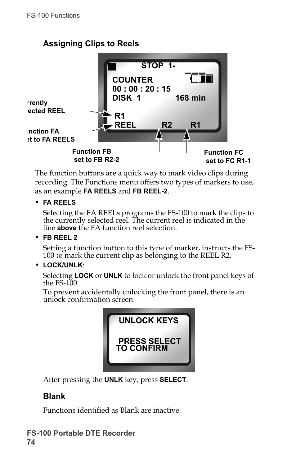 Assigning clips to reels, Blank, Assigning clips to reels blank | FOCUS Enhancements DVCPRO/DV User Manual | Page 92 / 162