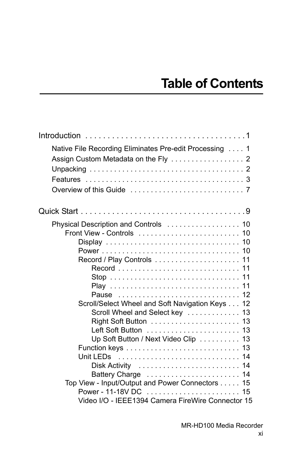 FOCUS Enhancements MR-HD100 User Manual | Page 13 / 224