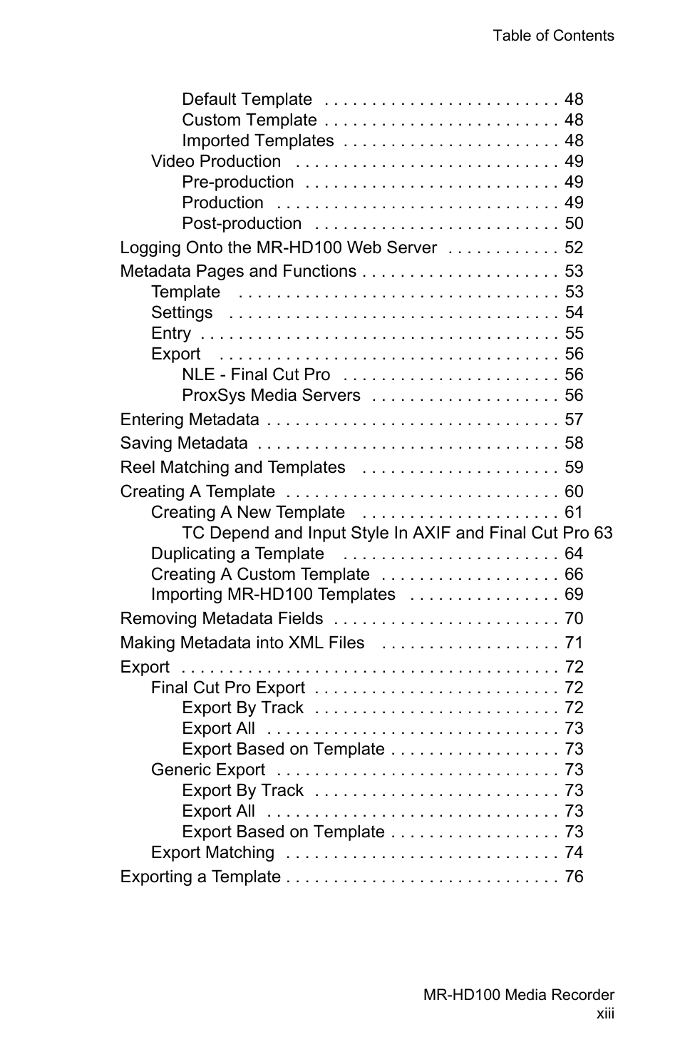 FOCUS Enhancements MR-HD100 User Manual | Page 15 / 224