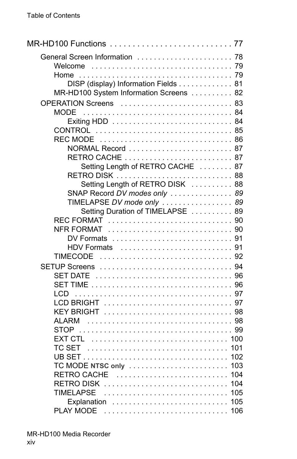 Mr-hd100 functions 77 | FOCUS Enhancements MR-HD100 User Manual | Page 16 / 224