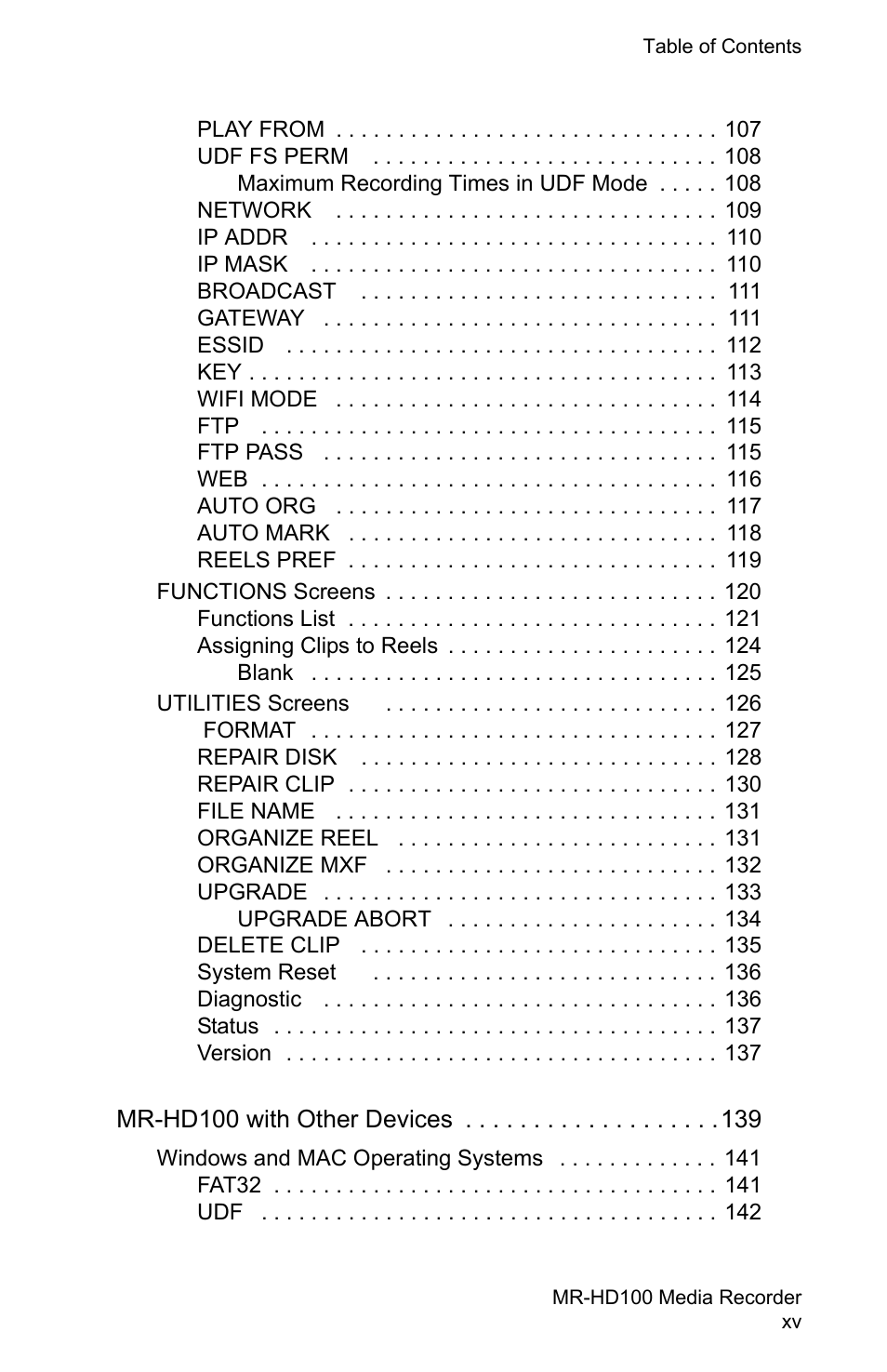 Mr-hd100 with other devices 139 | FOCUS Enhancements MR-HD100 User Manual | Page 17 / 224