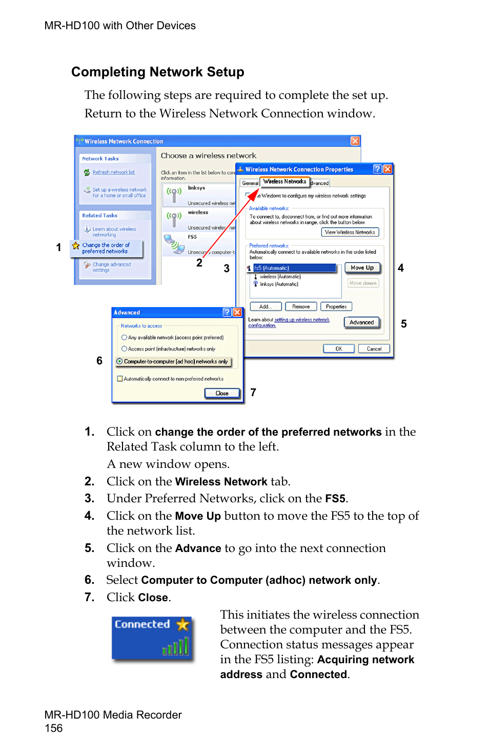Completing network setup | FOCUS Enhancements MR-HD100 User Manual | Page 176 / 224