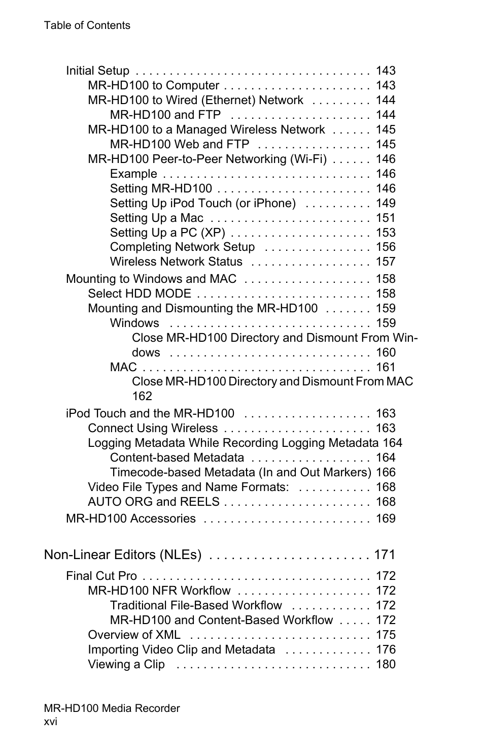 Non-linear editors (nles) 171 | FOCUS Enhancements MR-HD100 User Manual | Page 18 / 224