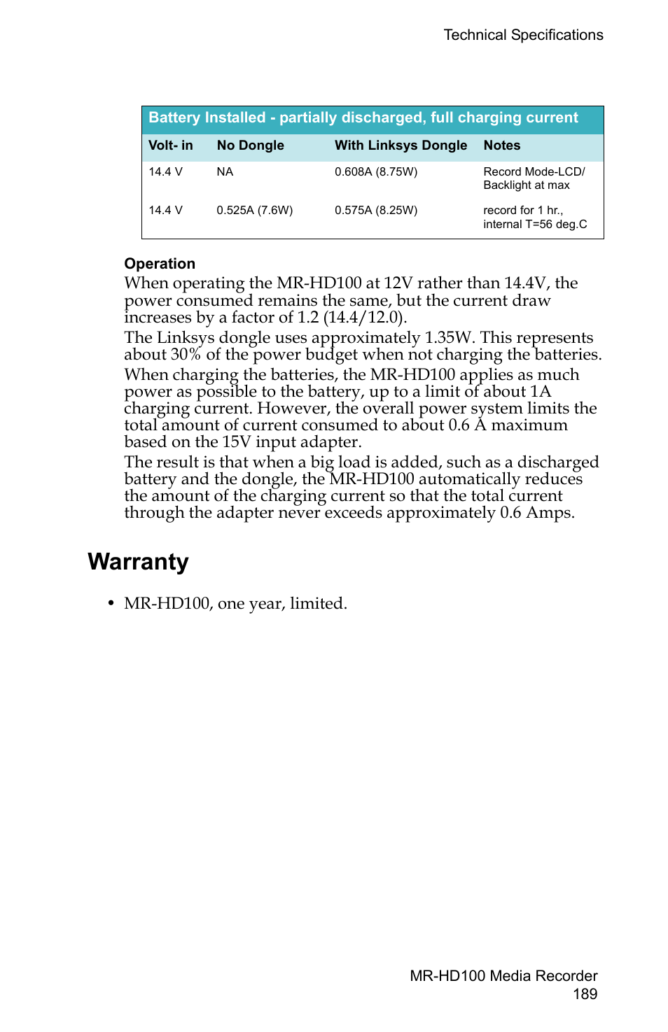 Warranty | FOCUS Enhancements MR-HD100 User Manual | Page 209 / 224