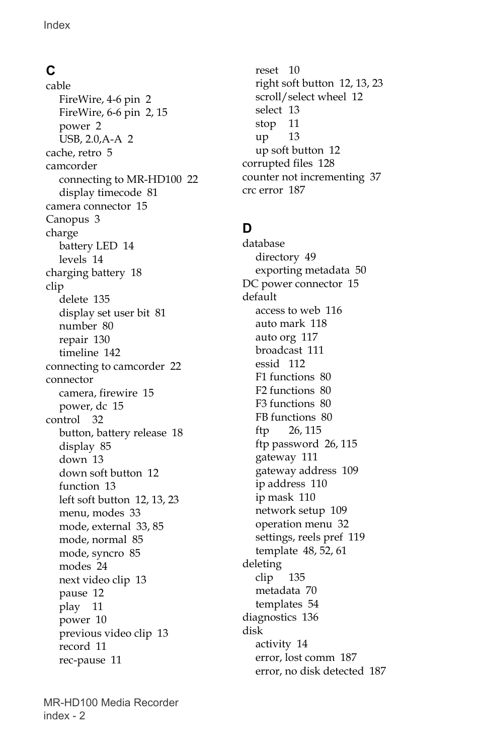 FOCUS Enhancements MR-HD100 User Manual | Page 212 / 224