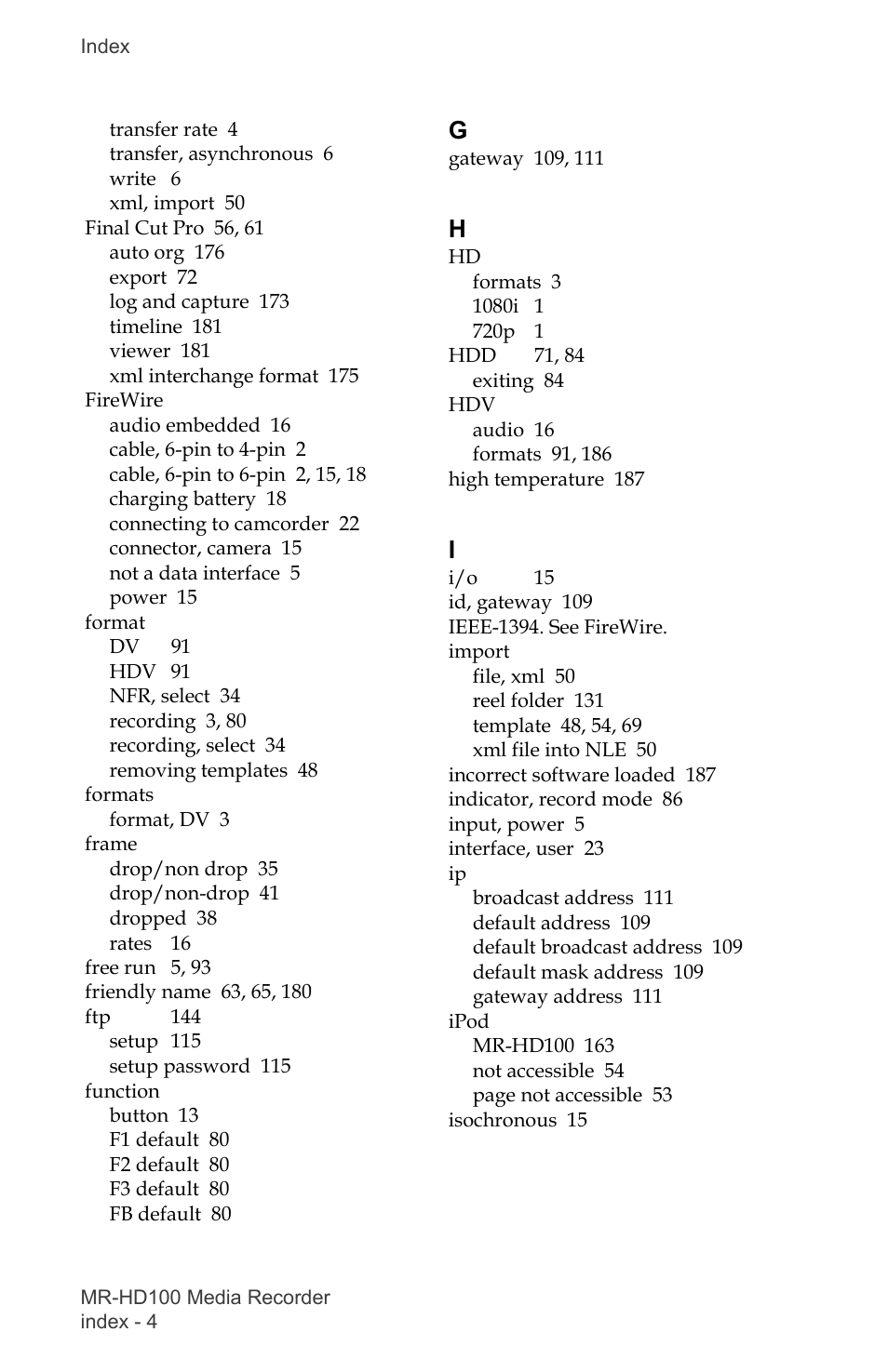 FOCUS Enhancements MR-HD100 User Manual | Page 214 / 224